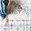 image:imageSAFAVIEH Area Rug 8x10  Madison Collection  Large  Ivory amp Fuchsia Moroccan Boho Distressed Design NonShedding amp Easy Cleaning Ideal for Living Room Bedroom Office Dining Space MAD798AGreyPurple