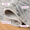 image:imageSAFAVIEH Area Rug 8x10  Madison Collection  Large  Ivory amp Fuchsia Moroccan Boho Distressed Design NonShedding amp Easy Cleaning Ideal for Living Room Bedroom Office Dining Space MAD798AIvoryCharcoal