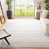 image:imageSAFAVIEH Area Rug 8x10  Madison Collection  Large  Ivory amp Fuchsia Moroccan Boho Distressed Design NonShedding amp Easy Cleaning Ideal for Living Room Bedroom Office Dining Space MAD798AIvoryCharcoal