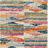 image:imageSAFAVIEH Area Rug 8x10  Madison Collection  Large  Ivory amp Multi Boho Abstract Distressed Design NonShedding amp Easy Cleaning Ideal for Living Room Bedroom Office Dining Space MAD417CIvoryMulti