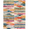 image:imageSAFAVIEH Area Rug 8x10  Madison Collection  Large  Ivory amp Multi Boho Abstract Distressed Design NonShedding amp Easy Cleaning Ideal for Living Room Bedroom Office Dining Space MAD417CIvoryMulti