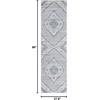 image:imageSAFAVIEH Area Rug 8x10  Madison Collection  Large  Light Grey amp Fuchsia Boho Chic Medallion Design NonShedding amp Easy Cleaning Ideal for Living Room Bedroom Office Dining Space MAD153RLight Grey  Blue