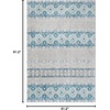 image:imageSAFAVIEH Area Rug 8x10  Madison Collection  Large  Navy amp Ivory Boho Chic Design NonShedding amp Easy Cleaning Ideal for Living Room Bedroom Office Dining Space MAD797NGreyTurquoise