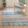 image:imageSAFAVIEH Area Rug 8x10  Madison Collection  Large  Navy amp Ivory Boho Chic Design NonShedding amp Easy Cleaning Ideal for Living Room Bedroom Office Dining Space MAD797NGreyTurquoise
