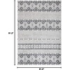 image:imageSAFAVIEH Area Rug 8x10  Madison Collection  Large  Navy amp Ivory Boho Chic Design NonShedding amp Easy Cleaning Ideal for Living Room Bedroom Office Dining Space MAD797NCharcoalGrey