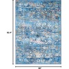 image:imageSAFAVIEH Bahia Collection Area Rug  55 x 77 Blue amp Gold Boho Overdyed Design NonShedding amp Easy Care Machine Washable Ideal for High Traffic Areas in Living Room Bedroom BAH168MBlueGold