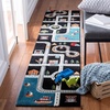 image:imageSAFAVIEH Carousel Kids Collection 4 x 6 Green  Ivory CRK192Y Neighborhood Nursery Playroom Area RugBlackIvory