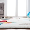 image:imageSAFAVIEH Carousel Kids Collection Accent Rug  4 x 6 Ivory amp Blue NonShedding amp Easy Care Ideal for High Traffic Areas for Boys amp Girls in Playroom Nursery Bedroom CRK167AIvoryBlue