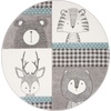 image:imageSAFAVIEH Carousel Kids Collection Area Rug  53 x 76 Grey amp Ivory Animal Design NonShedding amp Easy Care Ideal for High Traffic Areas for Boys amp Girls in Playroom Nursery Bedroom CRK188BGreyIvory