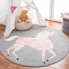 image:imageSAFAVIEH Carousel Kids Collection Area Rug  53 x 76 Pink amp Ivory NonShedding amp Easy Care Ideal for High Traffic Areas for Boys amp Girls in Playroom Nursery Bedroom CRK163PGreyPink