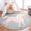 image:imageSAFAVIEH Carousel Kids Collection Area Rug  53 x 76 Pink amp Ivory NonShedding amp Easy Care Ideal for High Traffic Areas for Boys amp Girls in Playroom Nursery Bedroom CRK163PGreyPink