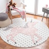 image:imageSAFAVIEH Carousel Kids Collection Area Rug  53 x 76 Pink amp Ivory NonShedding amp Easy Care Ideal for High Traffic Areas for Boys amp Girls in Playroom Nursery Bedroom CRK163PIvory GreyPink