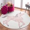 image:imageSAFAVIEH Carousel Kids Collection Area Rug  53 x 76 Pink amp Ivory NonShedding amp Easy Care Ideal for High Traffic Areas for Boys amp Girls in Playroom Nursery Bedroom CRK163PIvoryPink