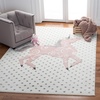 image:imageSAFAVIEH Carousel Kids Collection Area Rug  53 x 76 Pink amp Ivory NonShedding amp Easy Care Ideal for High Traffic Areas for Boys amp Girls in Playroom Nursery Bedroom CRK163PIvory GreyPink