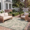 image:imageSAFAVIEH Courtyard Collection 8 x 11 Beige  Green CY7556 Indoor Outdoor Patio Backyard Mudroom Area RugBeigeGreen