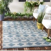 image:imageSAFAVIEH Courtyard Collection 8 x 11 Navy  Aqua CY8529 Indoor Outdoor Waterproof Easy Cleaning Patio Backyard Mudroom Area RugGreyTeal