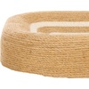 image:imageSAFAVIEH Home Collection Cat Scratch Bed Natural amp Ivory Jute Bed Square Pet Lounger with Builtin ToyNaturalIvory