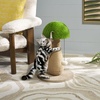 image:imageSAFAVIEH Home Collection Cat Scratch Tree Post Natural amp Green Jute with Hanging Ball Toy