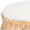 image:imageSAFAVIEH Home Collection Suli Honey RattanWhite Cushion Dome Cat Bed