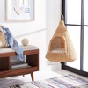 image:imageSAFAVIEH Home Collection Tifa Honey Brown Rattan Hanging Pet Cat Bed with White Cushion Ideal for Living Room Bedroom Entryway Fully Assembled