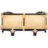 image:imageSAFAVIEH Home Collection Timo Natural BrownBeigeBlack Pet Bed with Cushion for Dog or Cat in Bedroom Living Room Entryway Fully Assembled