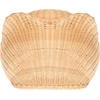 image:imageSAFAVIEH Home Collection Toru Honey RattanWhite Cushion Dome Cat Bed