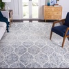 image:imageSAFAVIEH Madison Collection 9 x 12 Navy Blue MAD604N Glam Ogee Trellis Distressed NonShedding Living Room Bedroom Dining Home Office Area RugCreamRoyal Blue