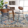 image:imageSAFAVIEH Madison Collection Area Rug  53 x 76 Rust amp Pink Boho Diamond Distressed Design NonShedding amp Easy Care Ideal for High Traffic Areas in Living Room Bedroom MAD418QNavyBeige