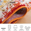 image:imageSAFAVIEH Madison Collection Area Rug  53 x 76 Rust amp Pink Boho Diamond Distressed Design NonShedding amp Easy Care Ideal for High Traffic Areas in Living Room Bedroom MAD418QRustPink