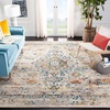image:imageSAFAVIEH Madison Collection Area Rug  9 x 12 Green amp Turquoise Boho Medallion Distressed Design NonShedding amp Easy Care Ideal for High Traffic Areas in Living Room Bedroom MAD474YCreamBlue