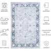 image:imageSAFAVIEH Washable Rug Arizona Collection  8 x 10 Light Grey amp Grey Green Slip Resistant amp Easy to Clean Ideal for Living Room Bedroom Home Office Dining Space ARZ118FLight GreyGrey Green