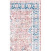image:imageSAFAVIEH Washable Rug Arizona Collection  8 x 10 Rust amp Aqua Slip Resistant amp Easy to Clean Ideal for Living Room Bedroom Home Office Dining Space ARZ559QRustAqua