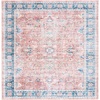 image:imageSAFAVIEH Washable Rug Arizona Collection  8 x 10 Rust amp Aqua Slip Resistant amp Easy to Clean Ideal for Living Room Bedroom Home Office Dining Space ARZ559QRustAqua