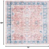 image:imageSAFAVIEH Washable Rug Arizona Collection  8 x 10 Rust amp Aqua Slip Resistant amp Easy to Clean Ideal for Living Room Bedroom Home Office Dining Space ARZ559QRustAqua
