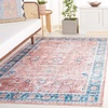 image:imageSAFAVIEH Washable Rug Arizona Collection  8 x 10 Rust amp Aqua Slip Resistant amp Easy to Clean Ideal for Living Room Bedroom Home Office Dining Space ARZ559QRustAqua
