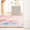 image:imageSAFAVIEH Washable Rug Arizona Collection  8 x 10 Rust amp Aqua Slip Resistant amp Easy to Clean Ideal for Living Room Bedroom Home Office Dining Space ARZ559QRustAqua