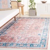 image:imageSAFAVIEH Washable Rug Arizona Collection  8 x 10 Rust amp Aqua Slip Resistant amp Easy to Clean Ideal for Living Room Bedroom Home Office Dining Space ARZ559QRustAqua