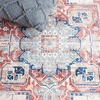 image:imageSAFAVIEH Washable Rug Arizona Collection  8 x 10 Rust amp Dark Blue Slip Resistant amp Easy to Clean Ideal for Living Room Bedroom Home Office Dining Space ARZ523PRustDark Blue