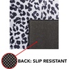 image:imageSAFAVIEH Washable Rug Faux Hide Collection  5 x 8 Ivory amp Pink Slip Resistant Printed Leopard Pattern Ideal for Living Room Bedroom Home Office Dining Space FAH505BIvoryBlack