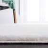 image:imageSAFAVIEH Washable Rug Faux Rabbit Fur Shag Collection  5 x 7 Beige Slip Resistant amp Easy Cleaning Ideal for Living Room Bedroom Kids Playroom Nursery Dining Space FRF500BOff White