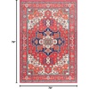 image:imageSAFAVIEH Washable Rug Orlando Collection  5 x 76 Red amp Beige NonShedding amp Easy to Clean Ideal for Living Room Bedroom Dining Space ORL758QRedBeige