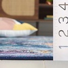 image:imageSAFAVIEH Washable Rug Orlando Collection  8 x 10 Light Blue amp Navy NonShedding amp Easy to Clean Ideal for Living Room Bedroom Dining Space ORL756KLight BlueNavy