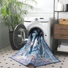 image:imageSAFAVIEH Washable Rug Orlando Collection  8 x 10 Light Blue amp Navy NonShedding amp Easy to Clean Ideal for Living Room Bedroom Dining Space ORL756KLight BlueNavy