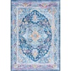 image:imageSAFAVIEH Washable Rug Orlando Collection  8 x 10 Light Blue amp Navy NonShedding amp Easy to Clean Ideal for Living Room Bedroom Dining Space ORL756KLight BlueNavy