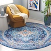 image:imageSAFAVIEH Washable Rug Orlando Collection  8 x 10 Light Blue amp Navy NonShedding amp Easy to Clean Ideal for Living Room Bedroom Dining Space ORL756KLight BlueNavy