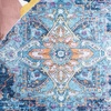 image:imageSAFAVIEH Washable Rug Orlando Collection  8 x 10 Light Blue amp Navy NonShedding amp Easy to Clean Ideal for Living Room Bedroom Dining Space ORL756KLight BlueNavy