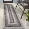 image:imageSAFAVIEH Washable Rug Outdoor Braided Collection  5 Round Aqua amp Pink Handmade amp Reversible NonShedding amp Easy to Clean Ideal for Patio Backyard Mudroom BRD318JIvoryBlack