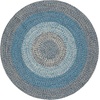 image:imageSAFAVIEH Washable Rug Outdoor Braided Collection  5 Round Aqua amp Pink Handmade amp Reversible NonShedding amp Easy to Clean Ideal for Patio Backyard Mudroom BRD318JNavyBlue