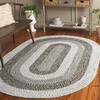 image:imageSAFAVIEH Washable Rug Outdoor Braided Collection  5 Round Aqua amp Pink Handmade amp Reversible NonShedding amp Easy to Clean Ideal for Patio Backyard Mudroom BRD318JIvoryBlack