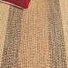 image:imageSAFAVIEH Washable Rug Outdoor Braided Collection  5 Round Aqua amp Pink Handmade amp Reversible NonShedding amp Easy to Clean Ideal for Patio Backyard Mudroom BRD318JBeigeBrown